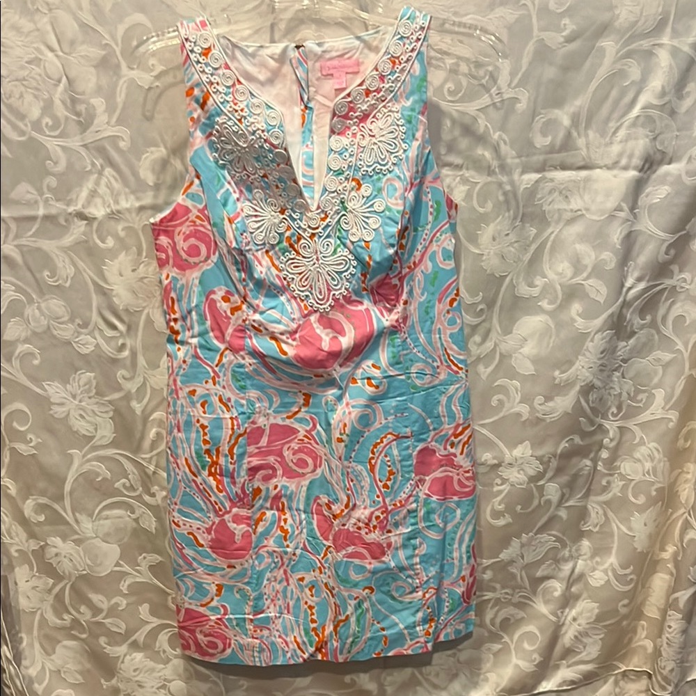 Lilly Pulitzer Pink and Blue Mini Dress